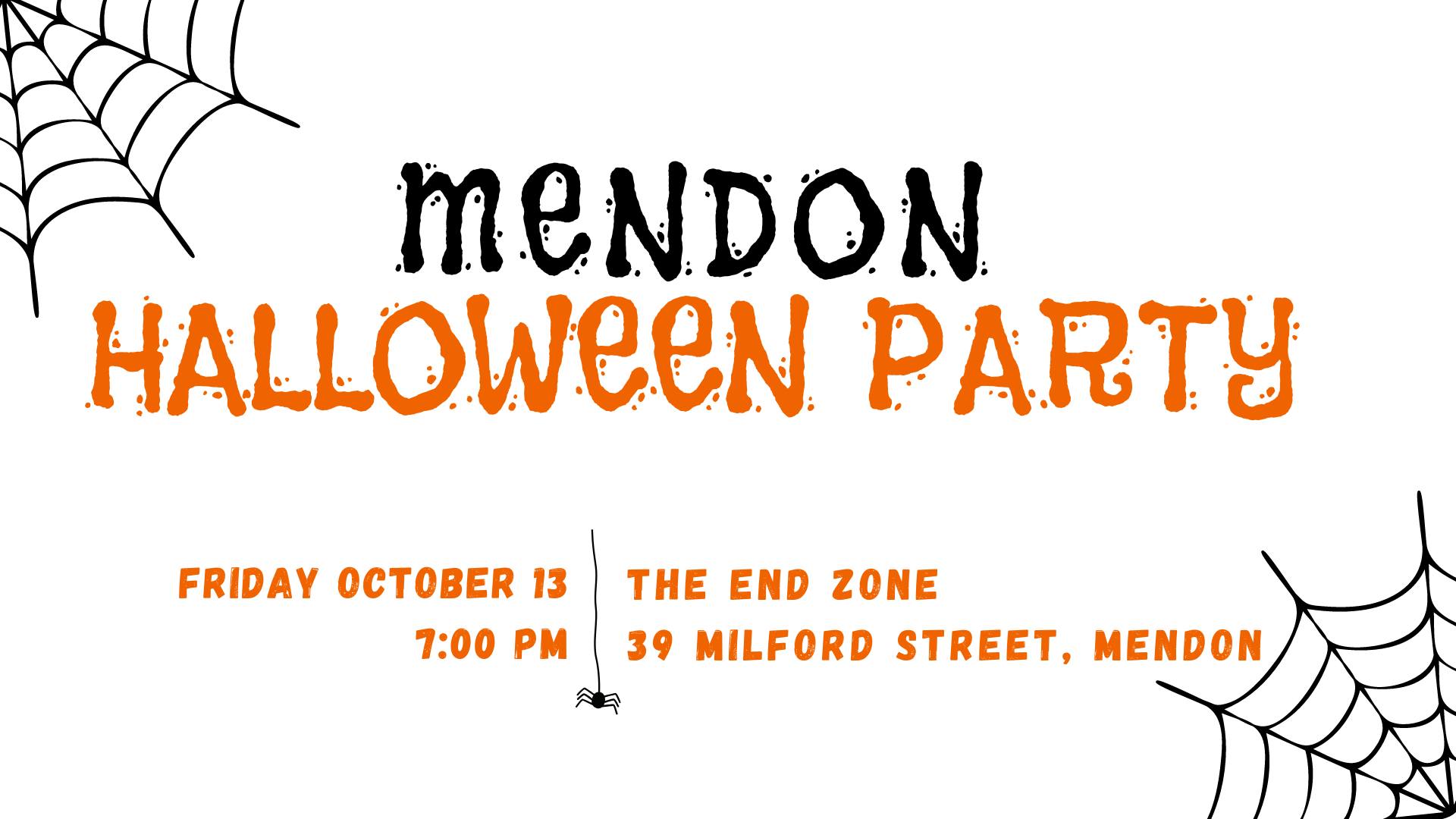 Halloween Party 10/13 EndZone 7pm